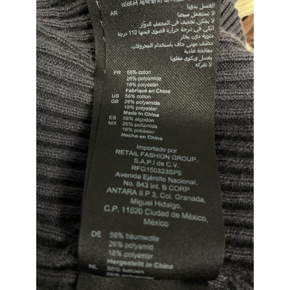 Sandro 'Knit' Grey Long Sleeve Maxi Dress Size S - Picture 5 of 5